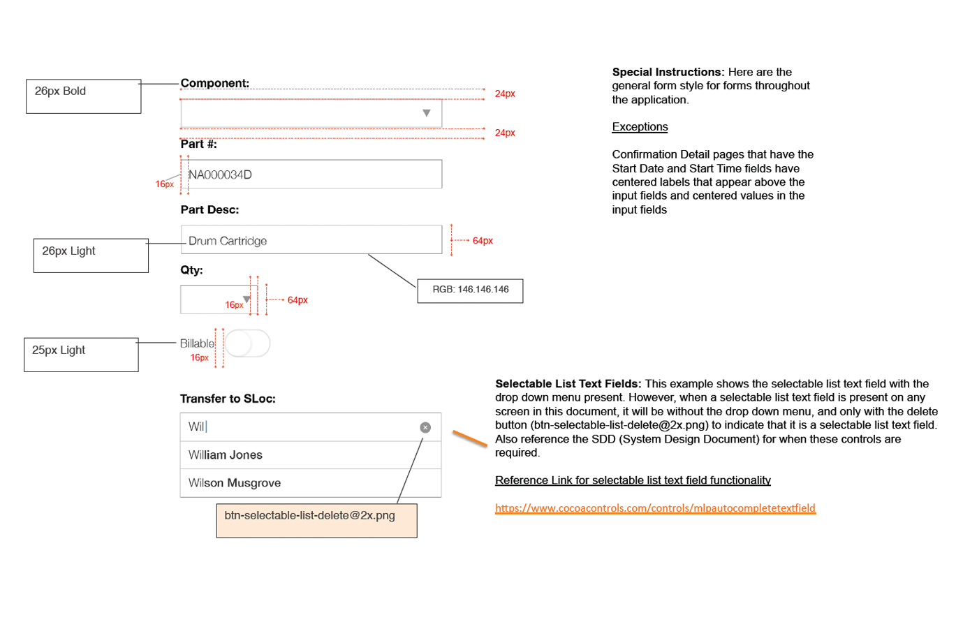 Style Guide page example