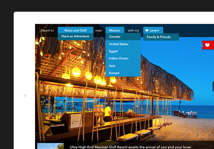 vacation app ux