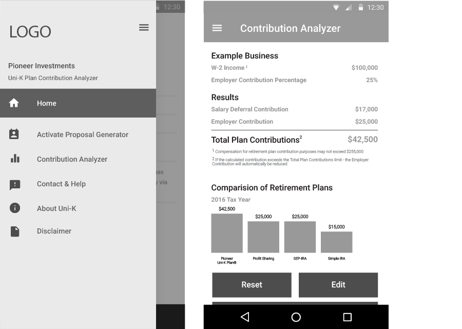Mobile Wireframe Example